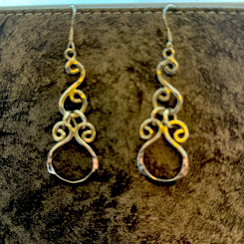 Silver dangle earrings